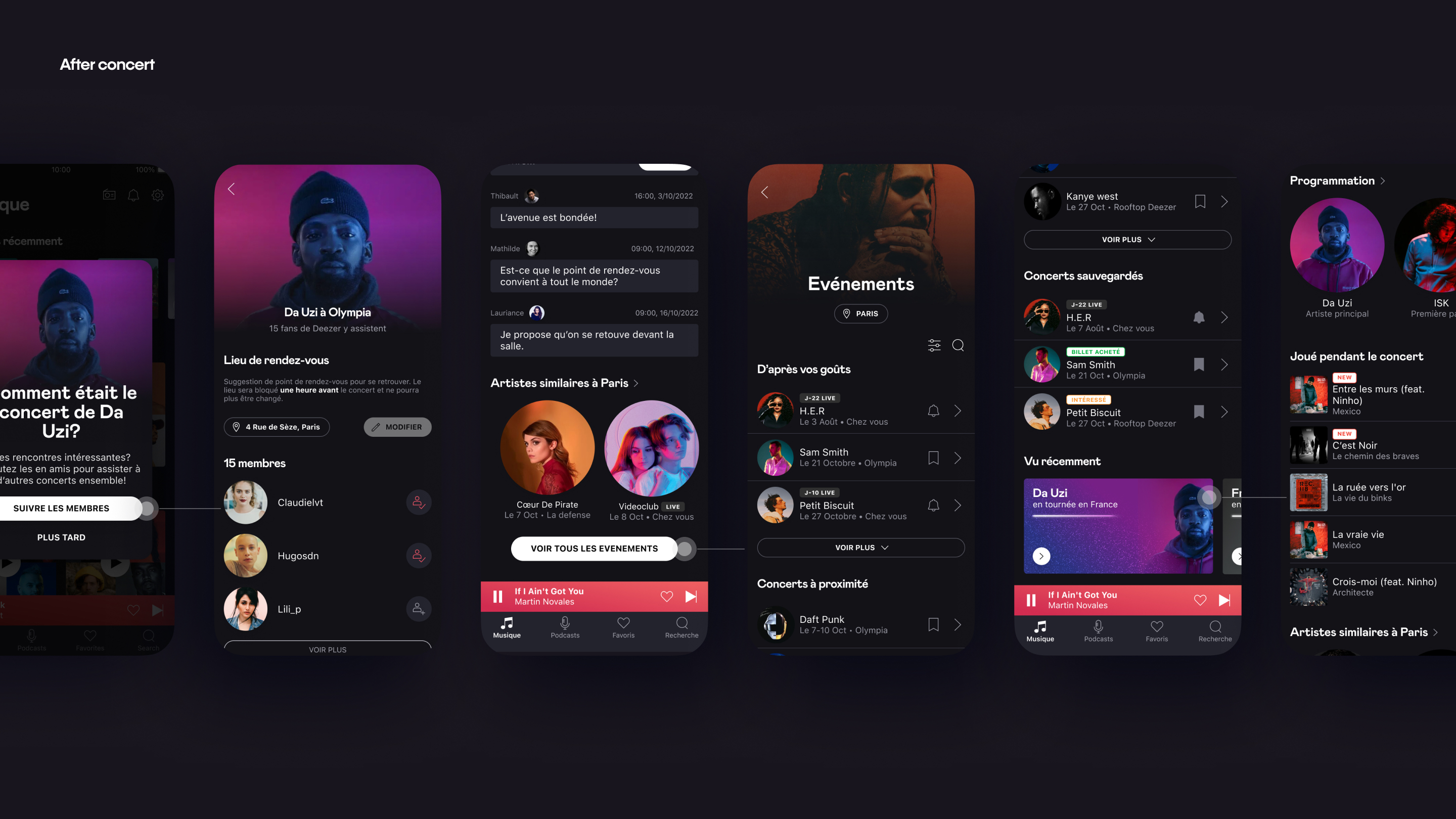 After concert — IRL flow: past concerts, fellow attendees, and soundtracks to relive the moment