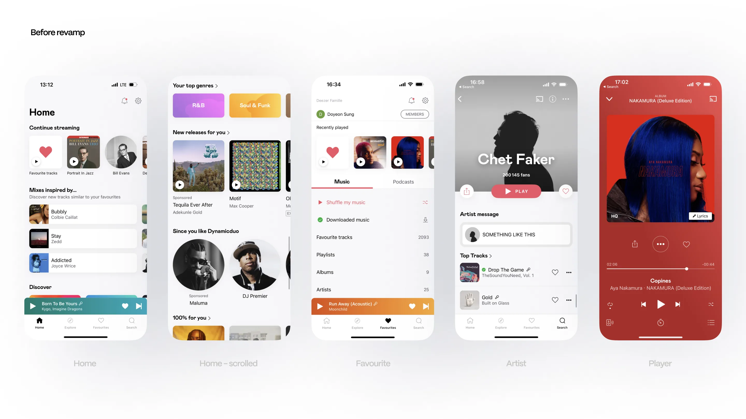 Deezer Revamp showcase