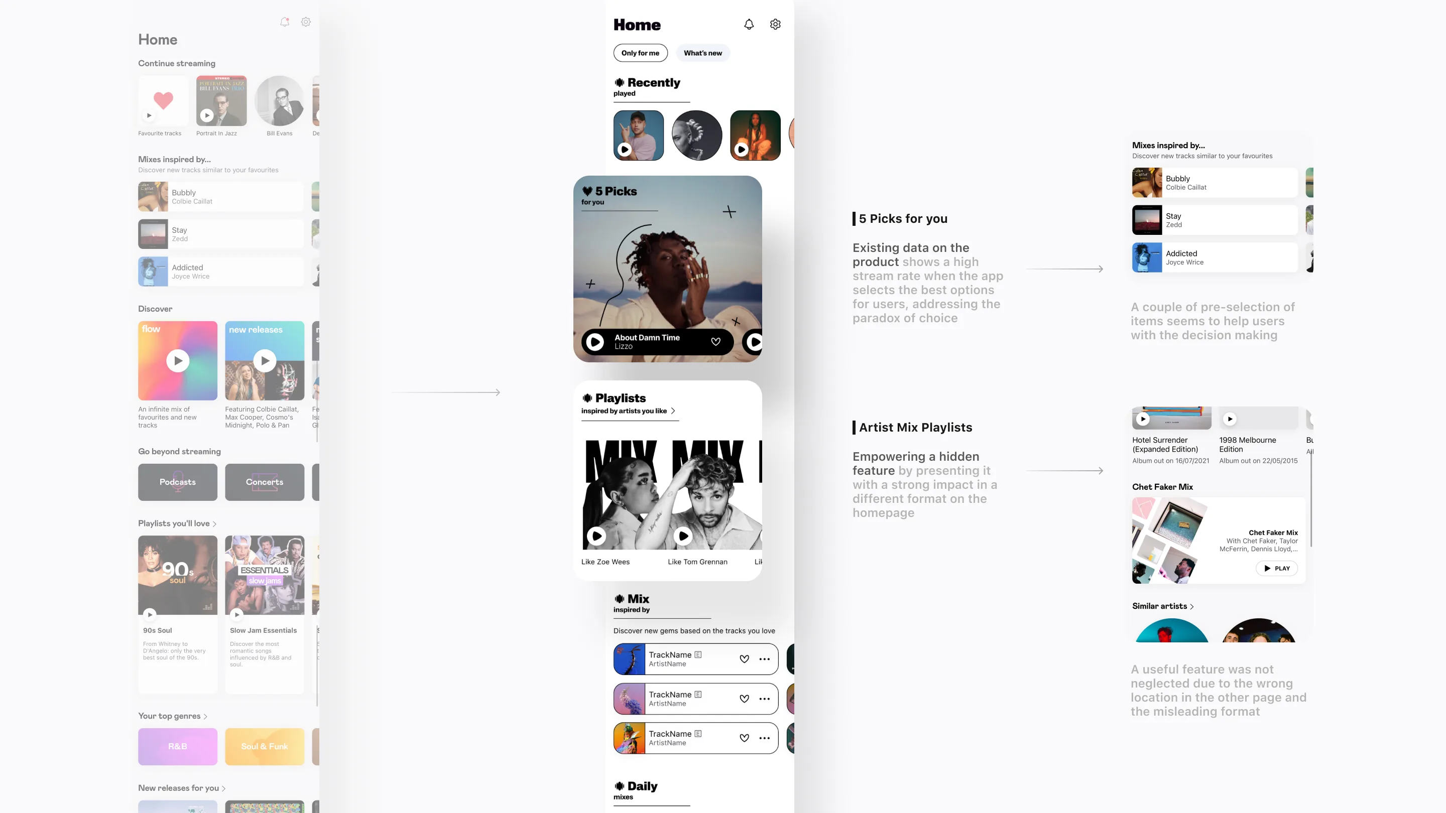 Deezer Revamp showcase