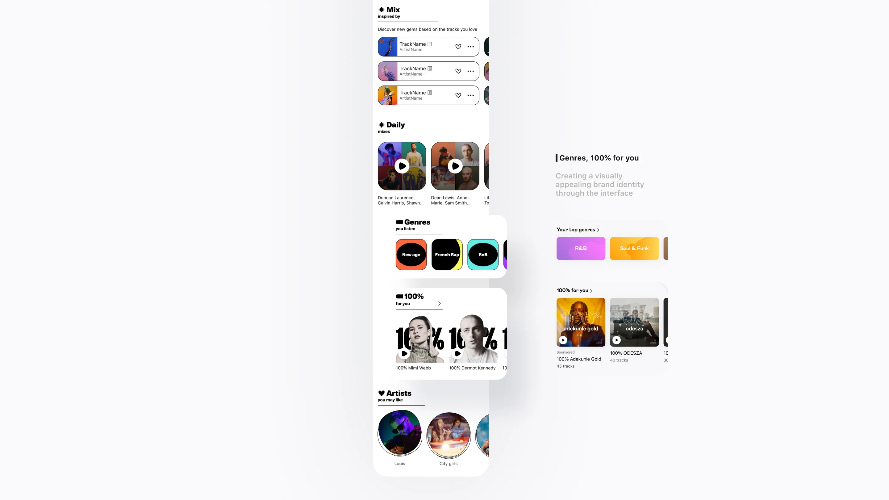 Deezer Revamp showcase