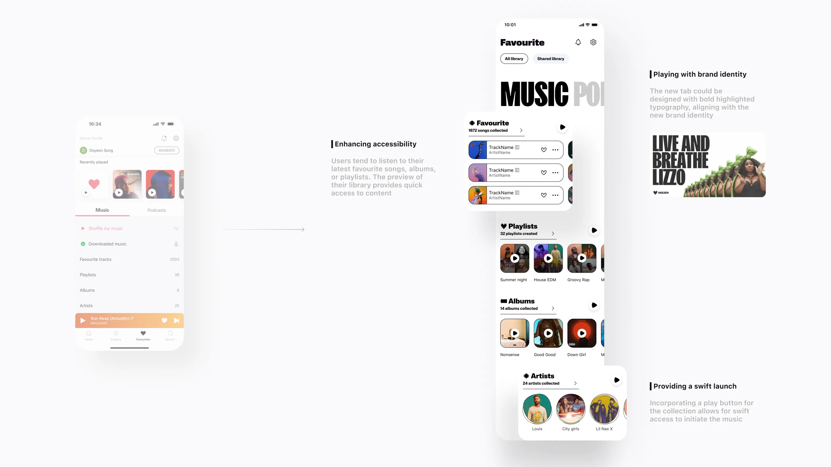 Deezer Revamp showcase