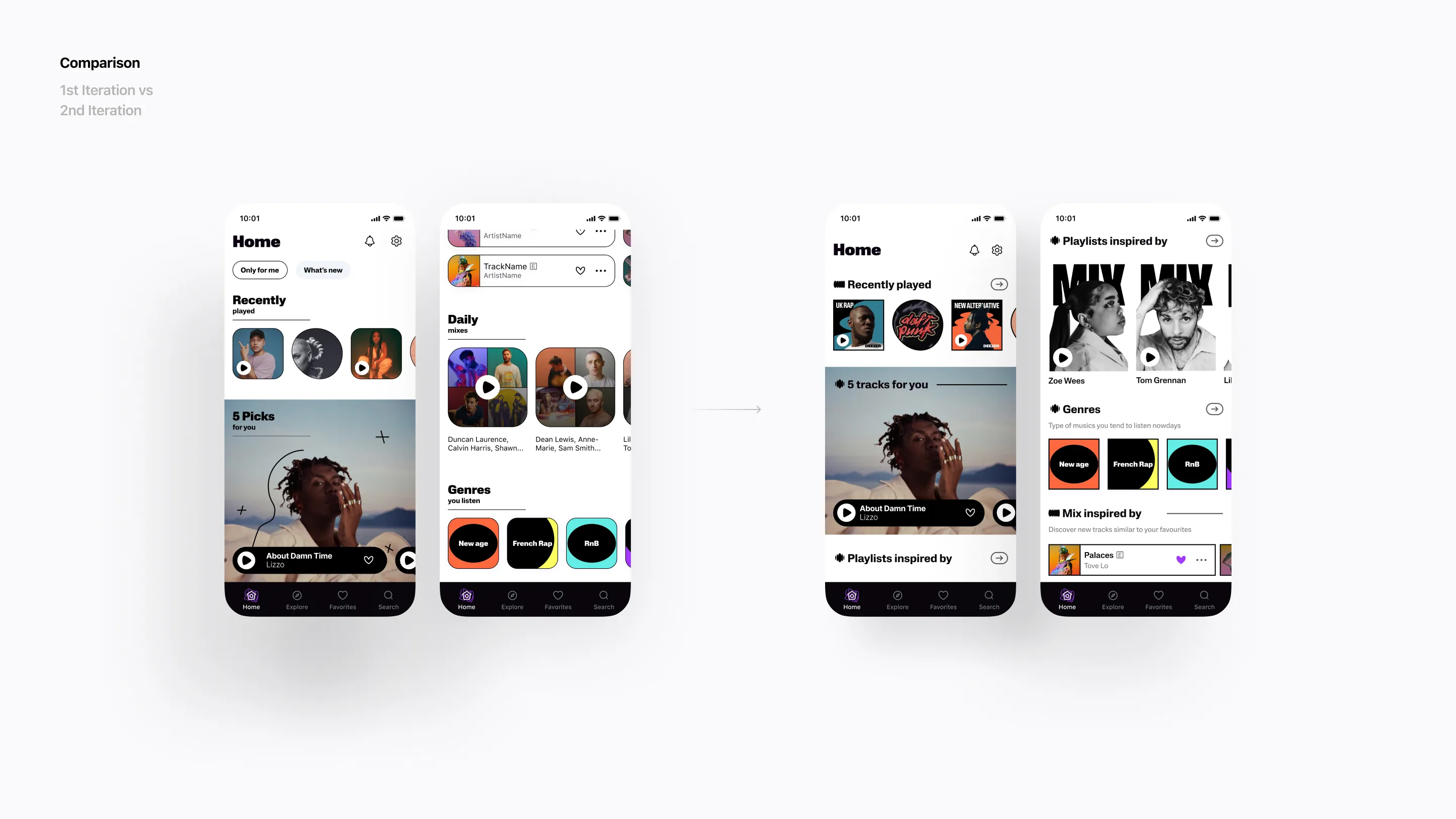 Deezer Revamp showcase