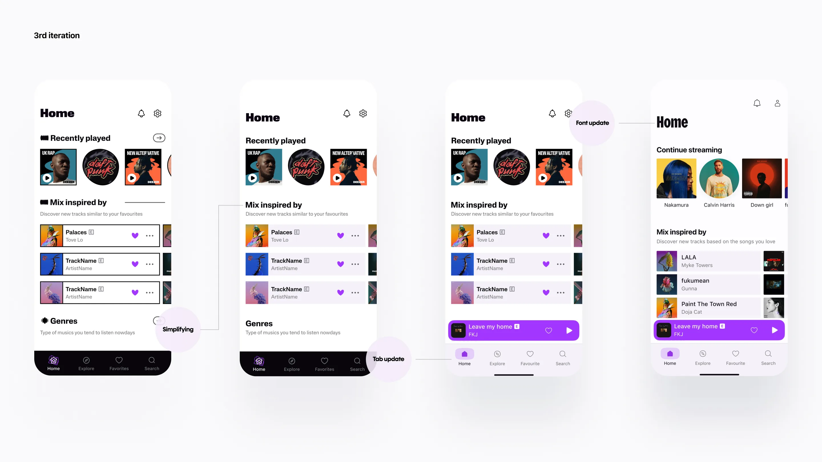 Deezer Revamp showcase