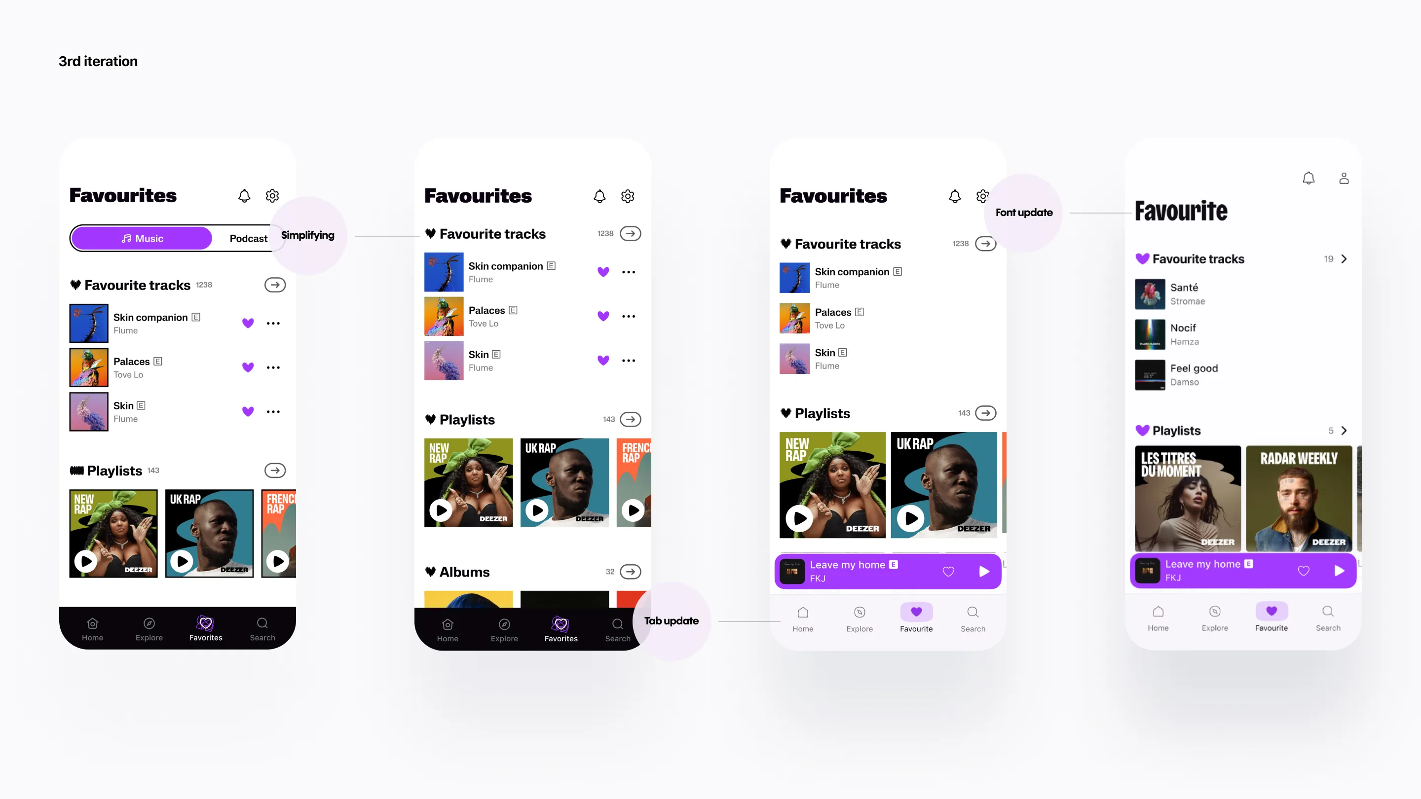 Deezer Revamp showcase