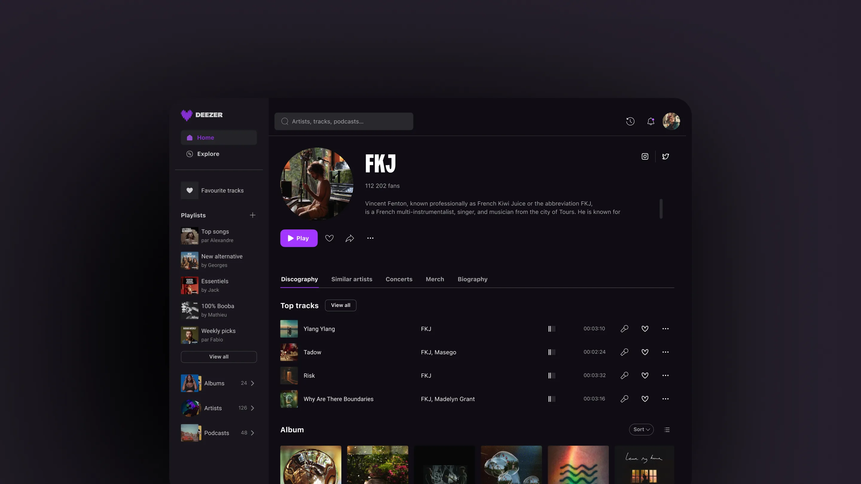 Deezer Revamp showcase