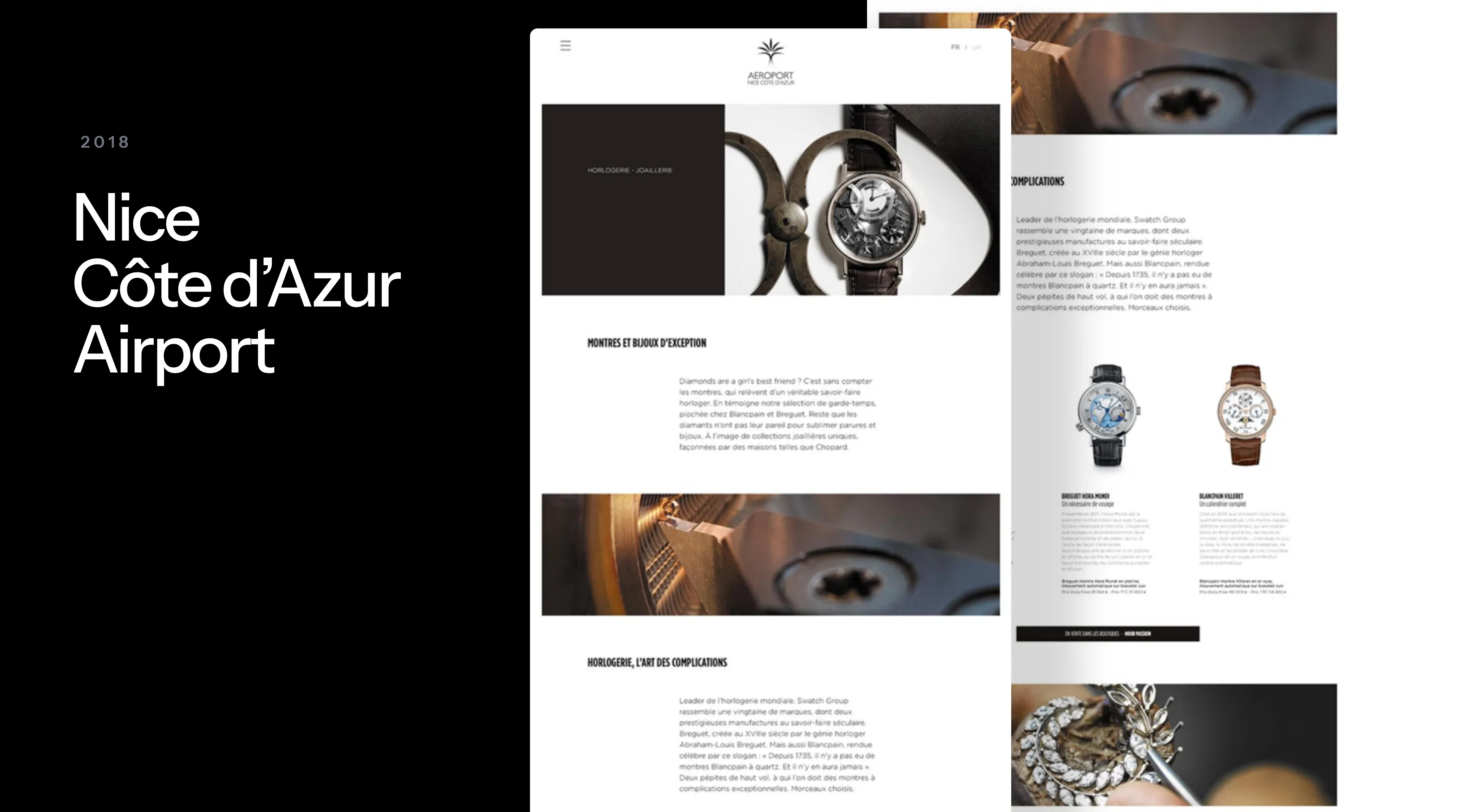 Nice Côte d'Azur Airport luxury retail website design