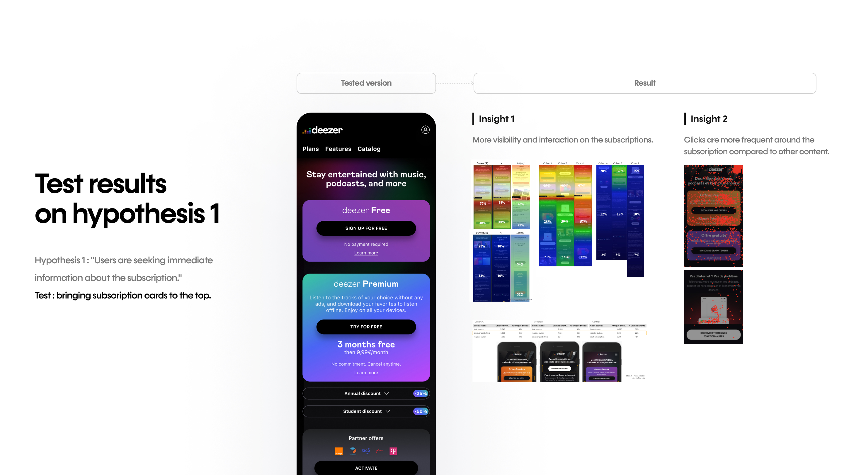 Deezer website redesign detail
