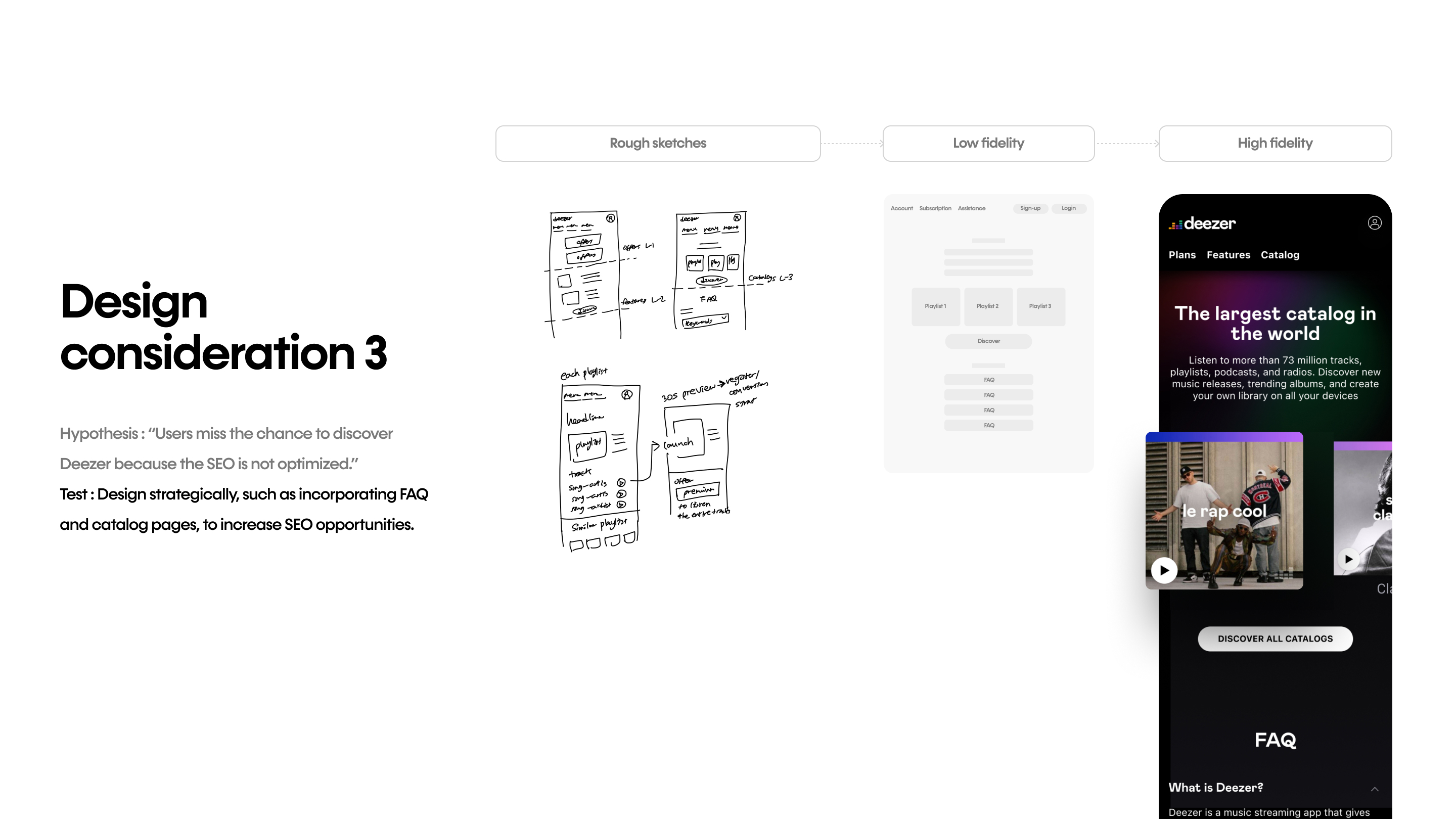 Deezer website — SEO discovery design