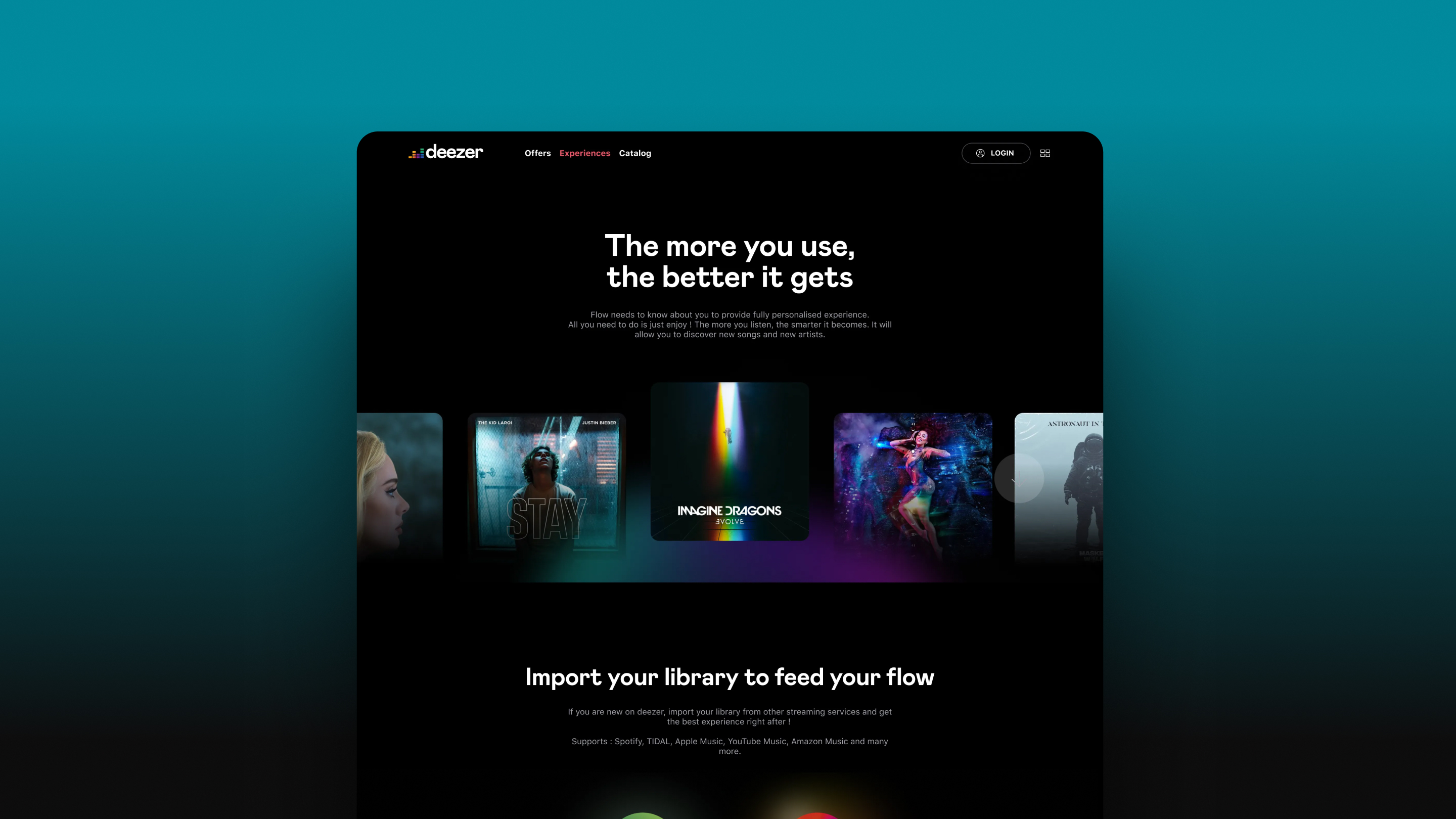 Deezer website — final web ecosystem