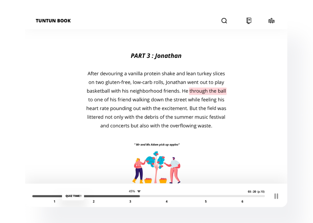 Tuntun Ebook interactive design