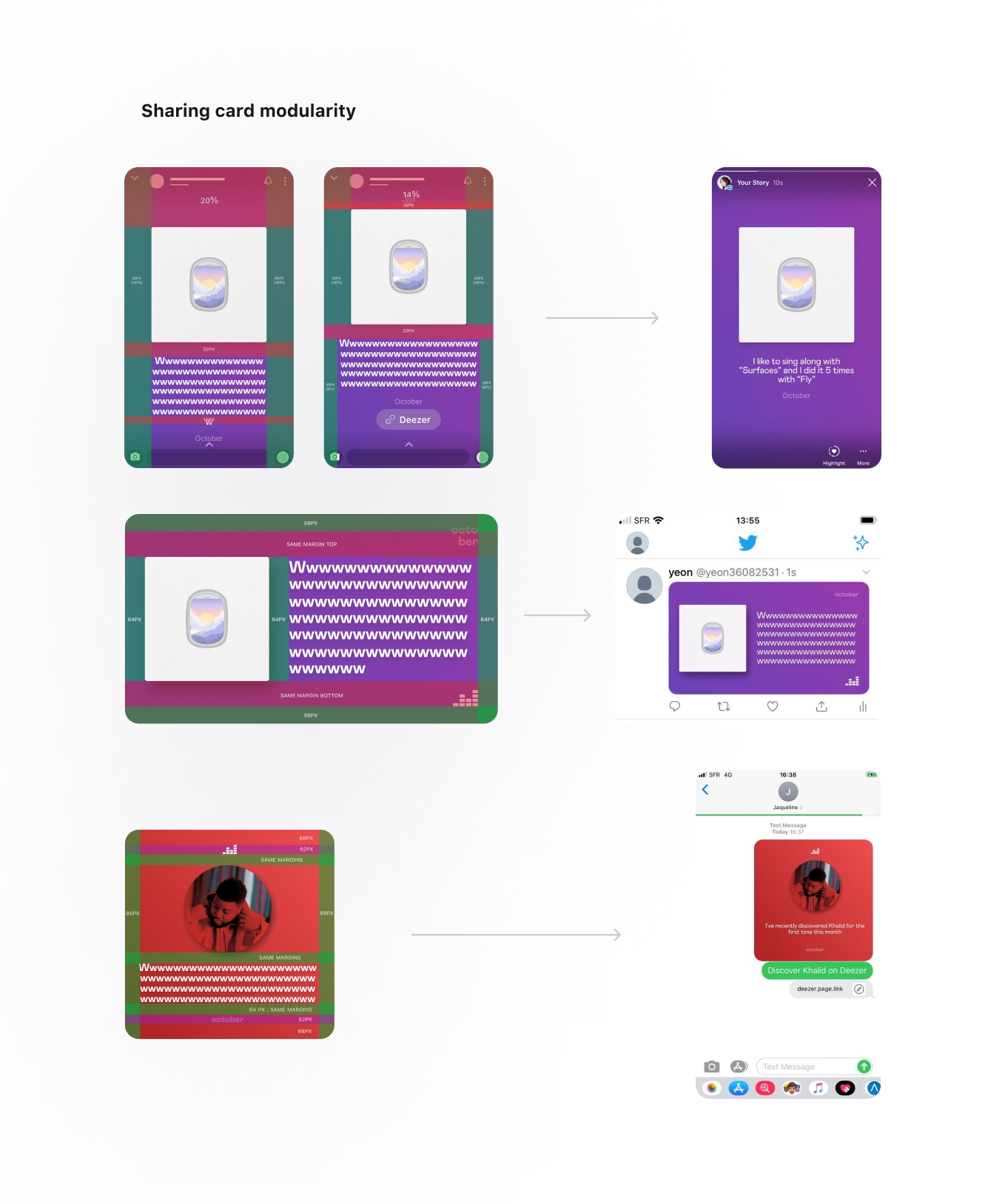 Chapter system mockup — content cards across categories